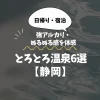 とろとろ温泉【静岡】強アルカリ・ぬるぬる感を体感できる美肌湯6選