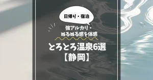 とろとろ温泉【静岡】強アルカリ・ぬるぬる感を体感できる美肌湯6選