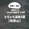 とろとろ温泉【和歌山】｜南部中心に“ぬるぬる美肌湯”を体感できる温泉宿・日帰り5選